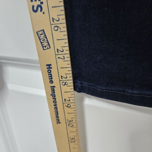 7 For All Mankind The Skinny Jeans Women's 25 (26x28.5) Mid-Rise Dark Wash EUC - Picture 5 of 9